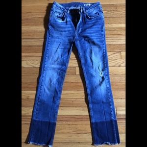 Anine Bing size 24 jeans raw edge 2 color
